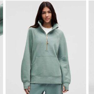 Lululemon sold out! Scuba Oversized Funnel-Neck Half Zip *Long Crater Blue/Gold